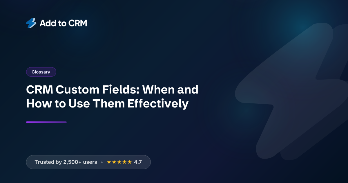 CRM Custom Fields: When and How to Use Them Effectively