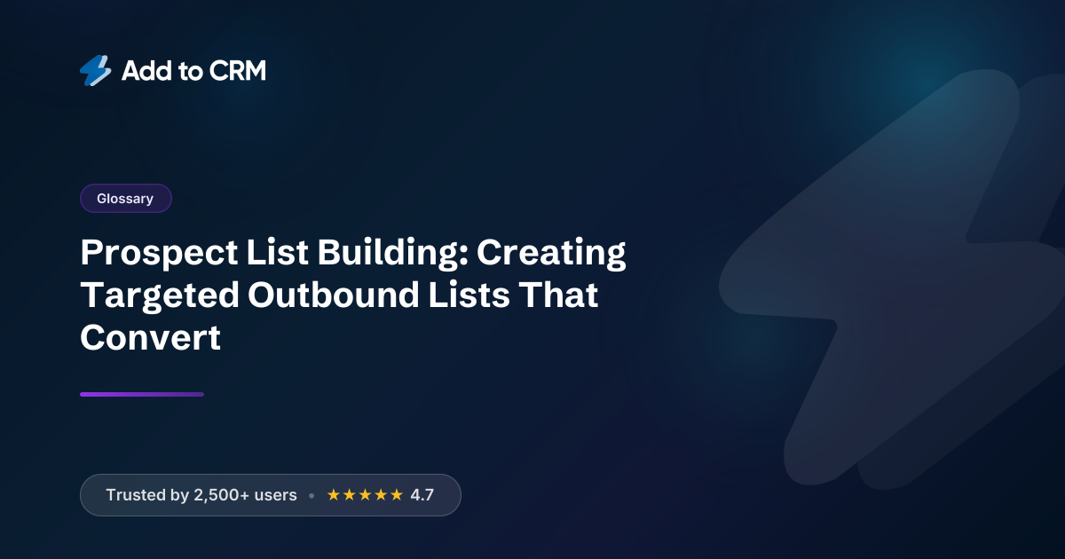 Prospect List Building: Creating Targeted Outbound Lists That Convert