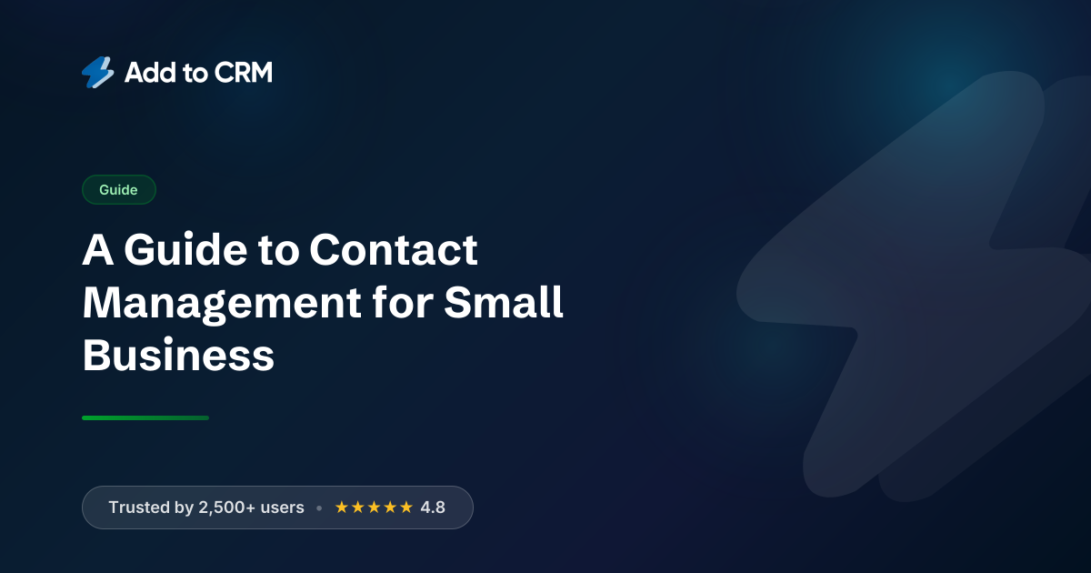 A Guide to Contact Management for Small Business