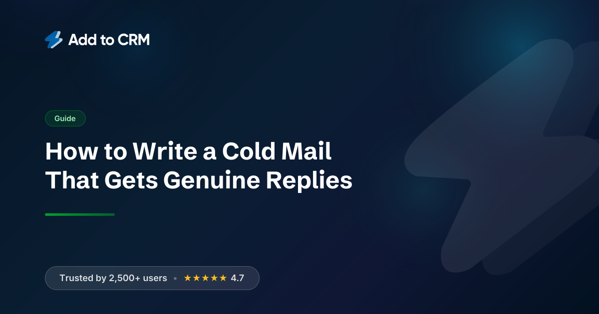 How to Write a Cold Mail That Gets Genuine Replies