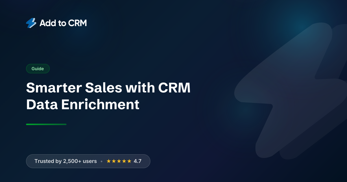 Smarter Sales with CRM Data Enrichment | AddToCRM.com