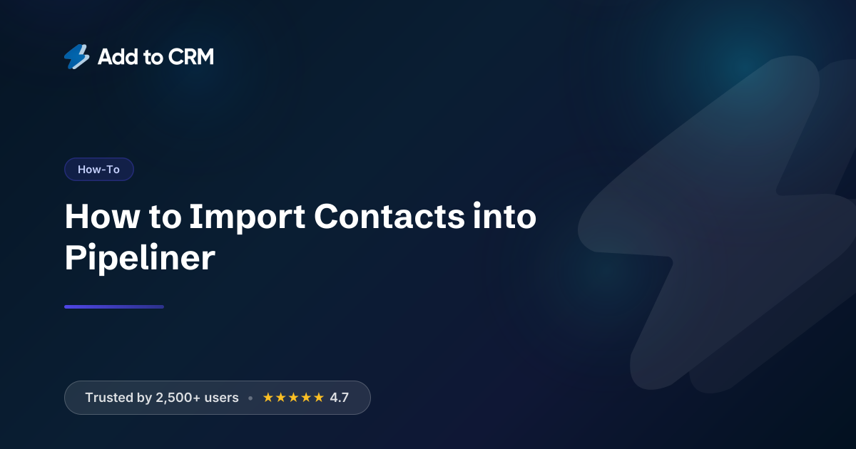How to Import Contacts into Pipeliner | AddToCRM.com