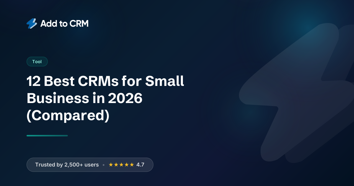 12 Best CRMs for Small Business in 2026 (Compared)