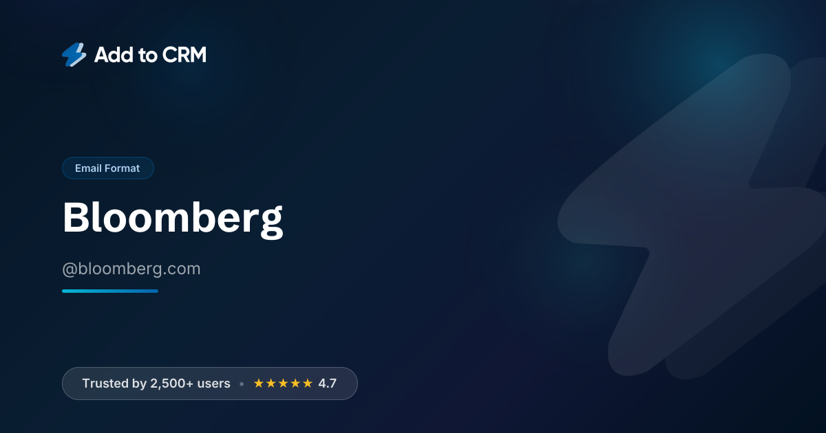 Bloomberg Email Format | bloomberg.com Email Addresses