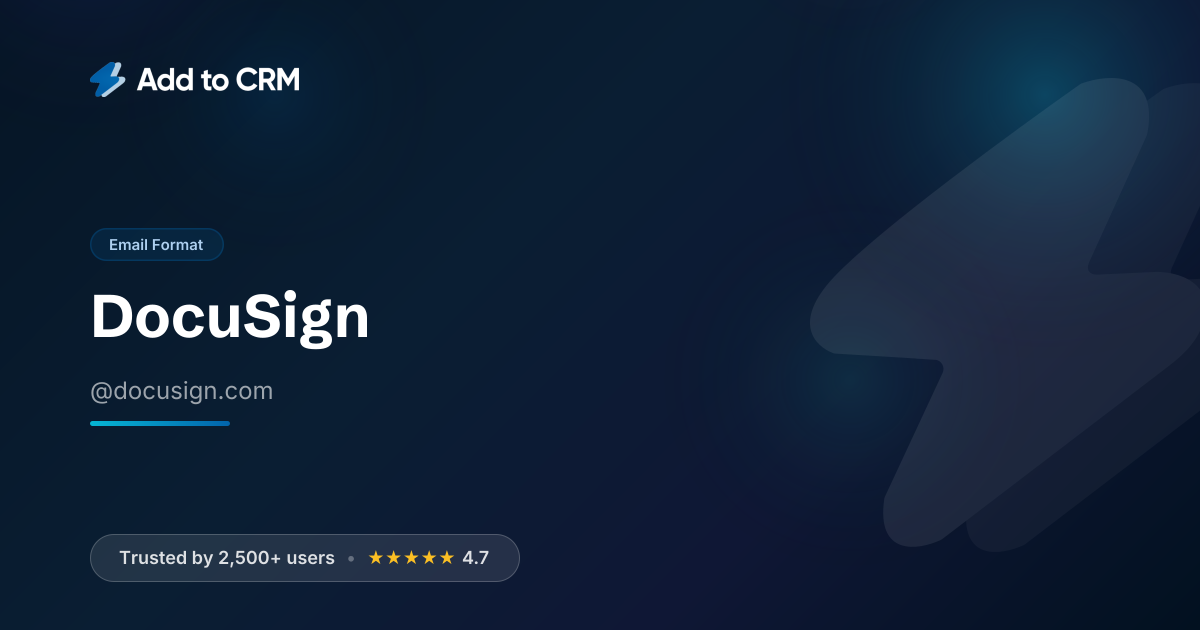 DocuSign Email Format | docusign.com Email Addresses