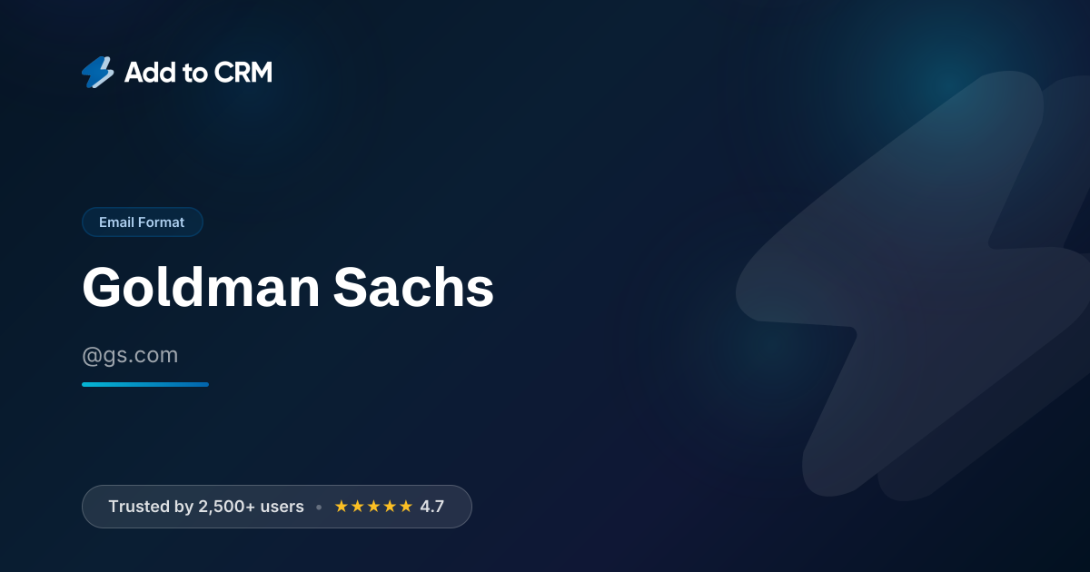 Goldman Sachs Email Format | gs.com Email Addresses