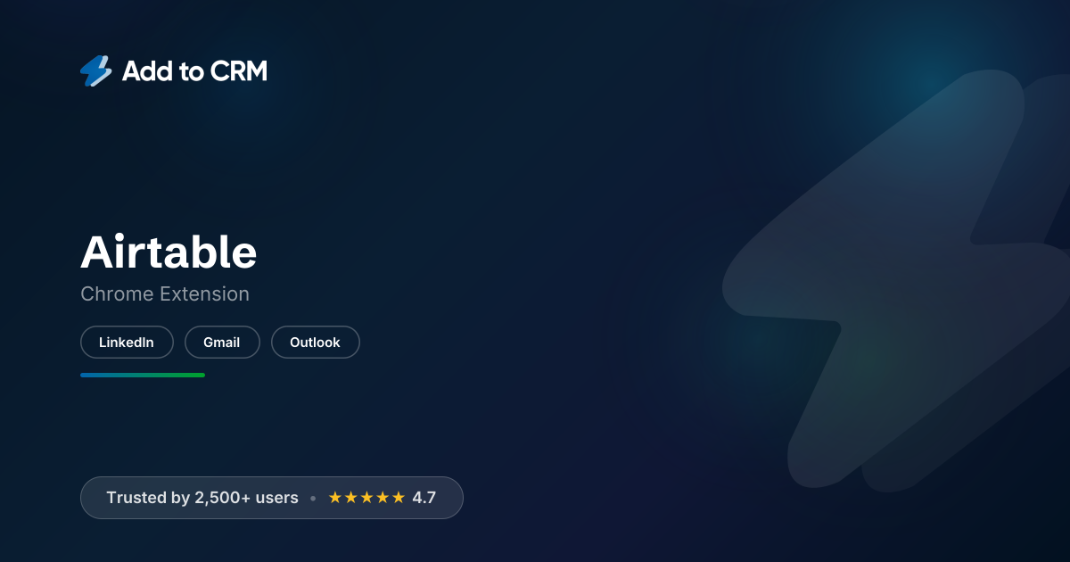 Airtable Chrome Extension | Add to CRM