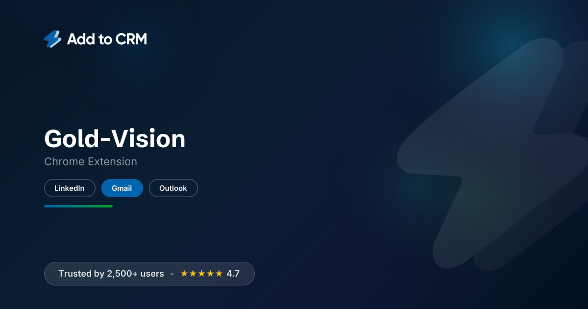 Gold-Vision Gmail Integration - Chrome Extension | AddToCRM
