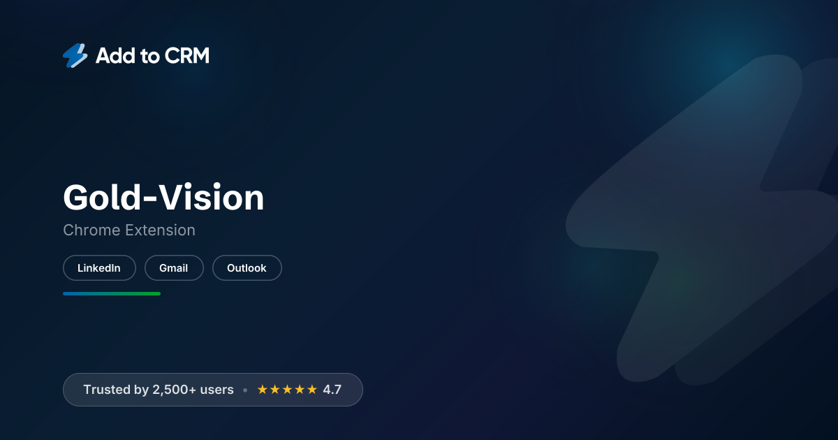 Gold-Vision Chrome Extension | Add to CRM