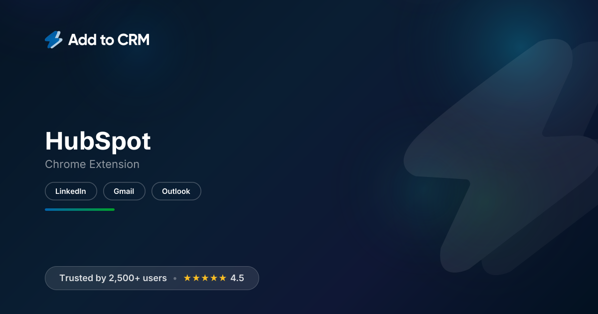 HubSpot Chrome Extension — Add Leads in One Click