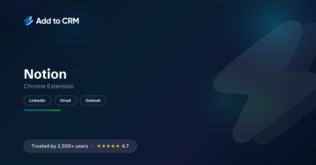 Notion Chrome Extension | Add to CRM
