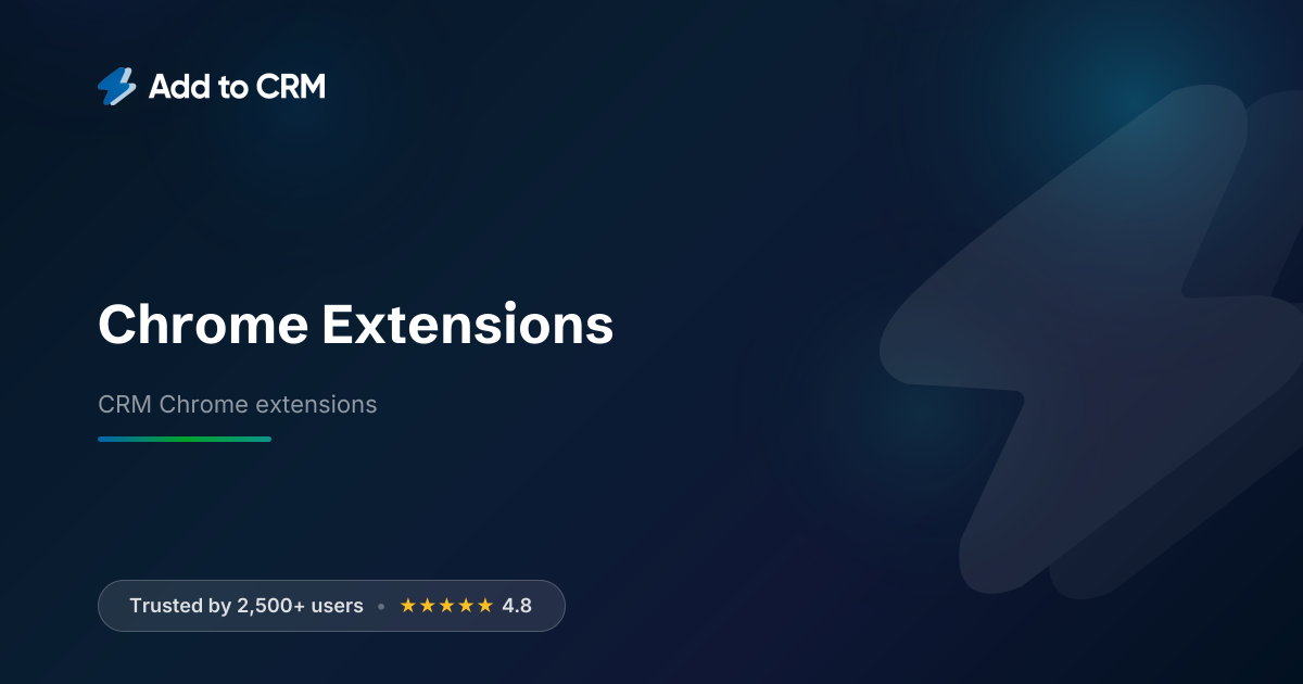 Chrome Extensions for 28+ CRMs | Add to CRM
